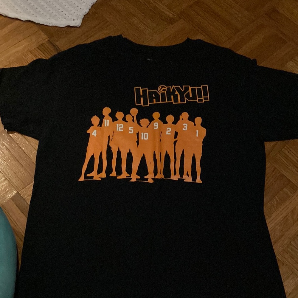 HAIKYU!! Black and Orange Short Sleeve T-Shirt